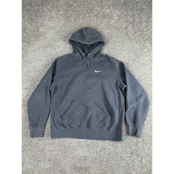 Nike Tops - Nike Hoodie Womens Large Gray Squad Fleece Po Pullover Sweatshirt Ladies